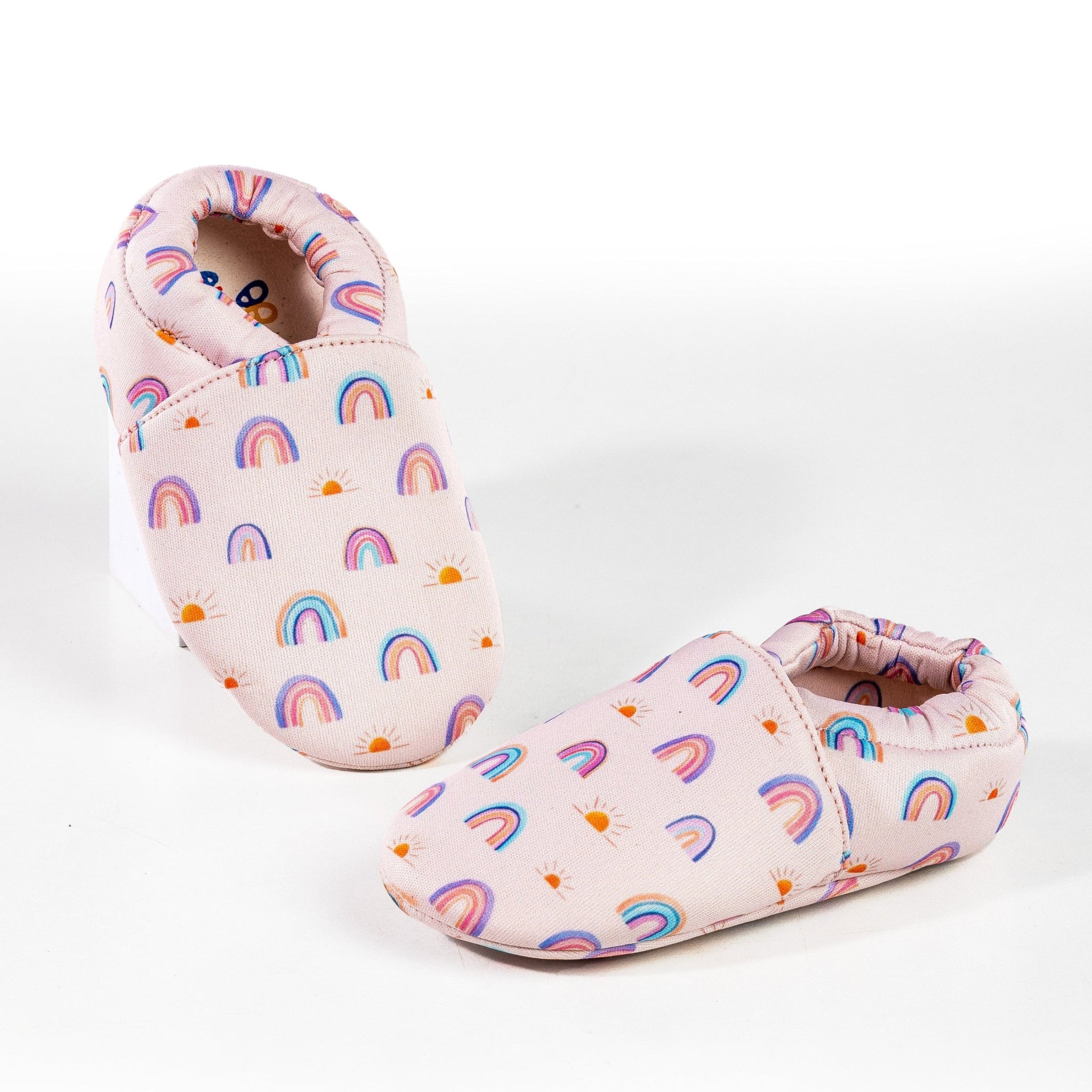 Rainbow Cotton Baby Shoe - Pink