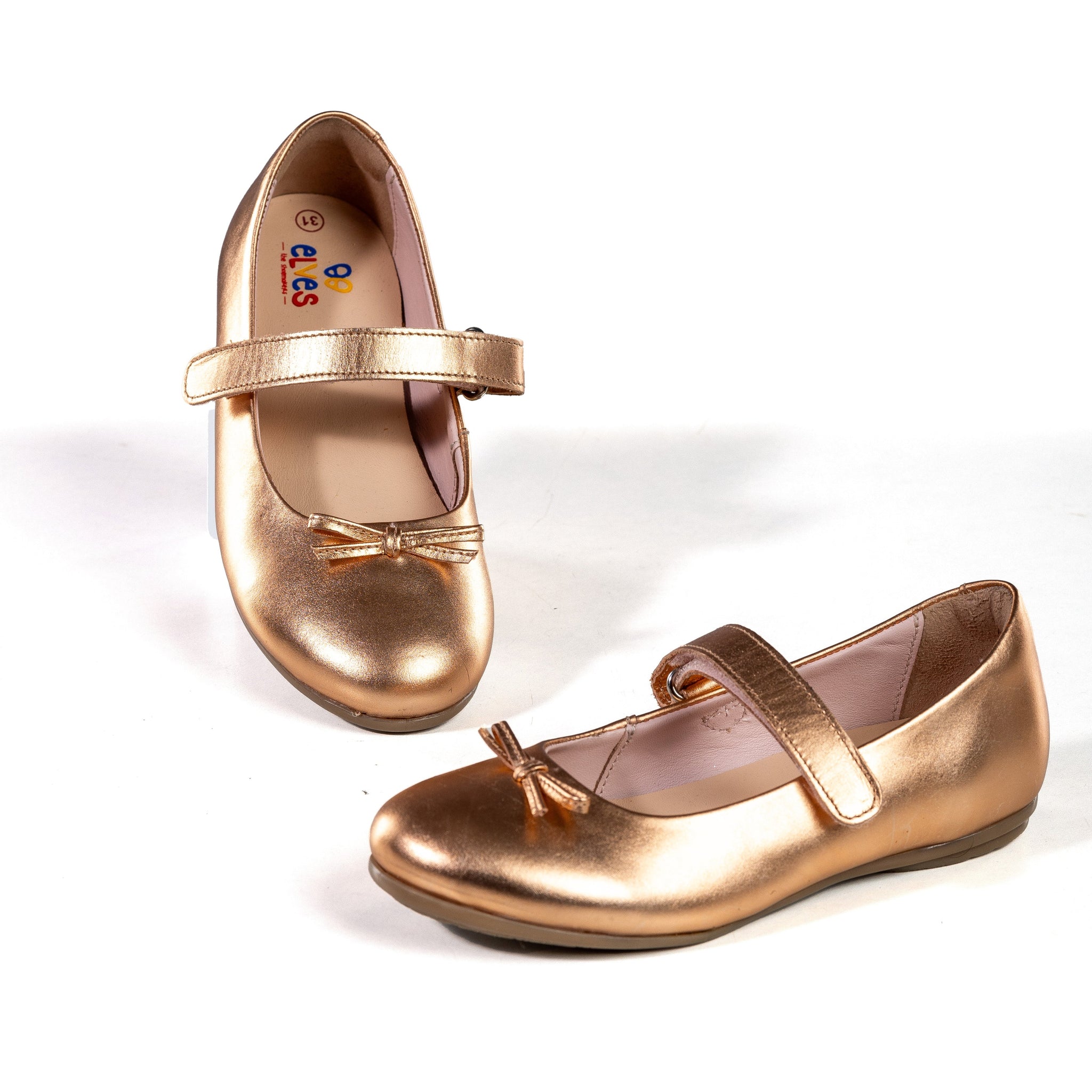 "Sparkle" Single Strap Ballerinas Kids - Gold