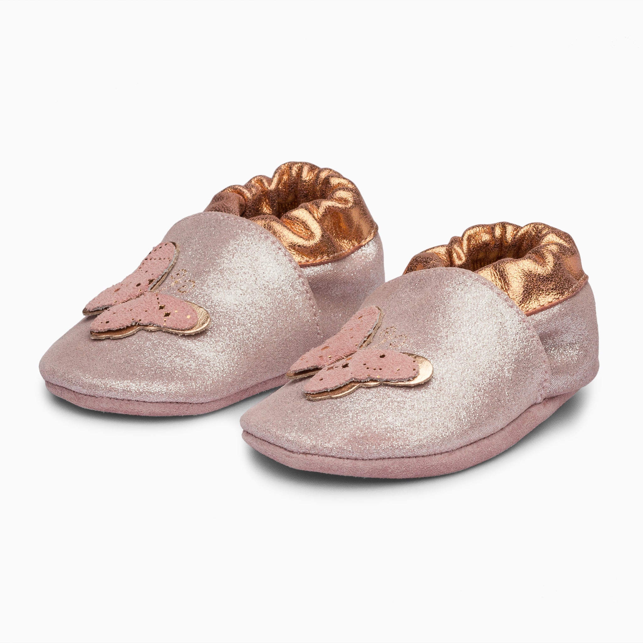Glitterfly Leather Baby Shoe Pink