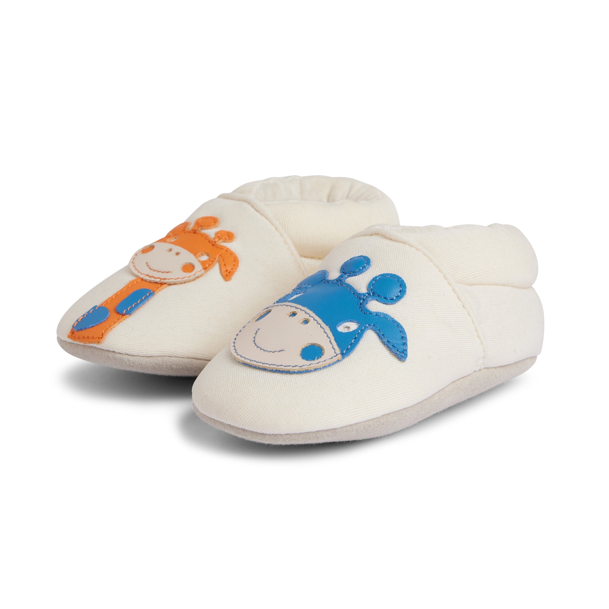 Baby Giraffe Cotton Baby Shoe - Cream