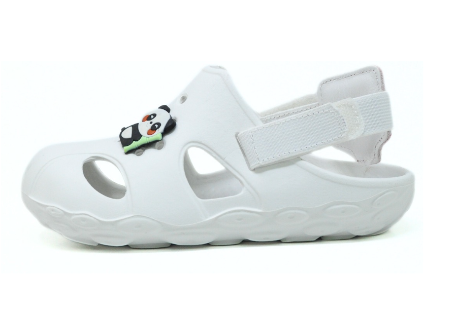 "Feather" Kids Clogs - White