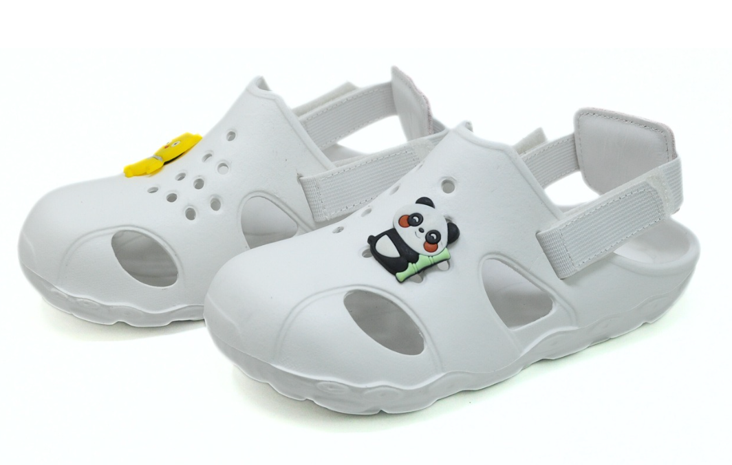 "Feather" Kids Clogs - White