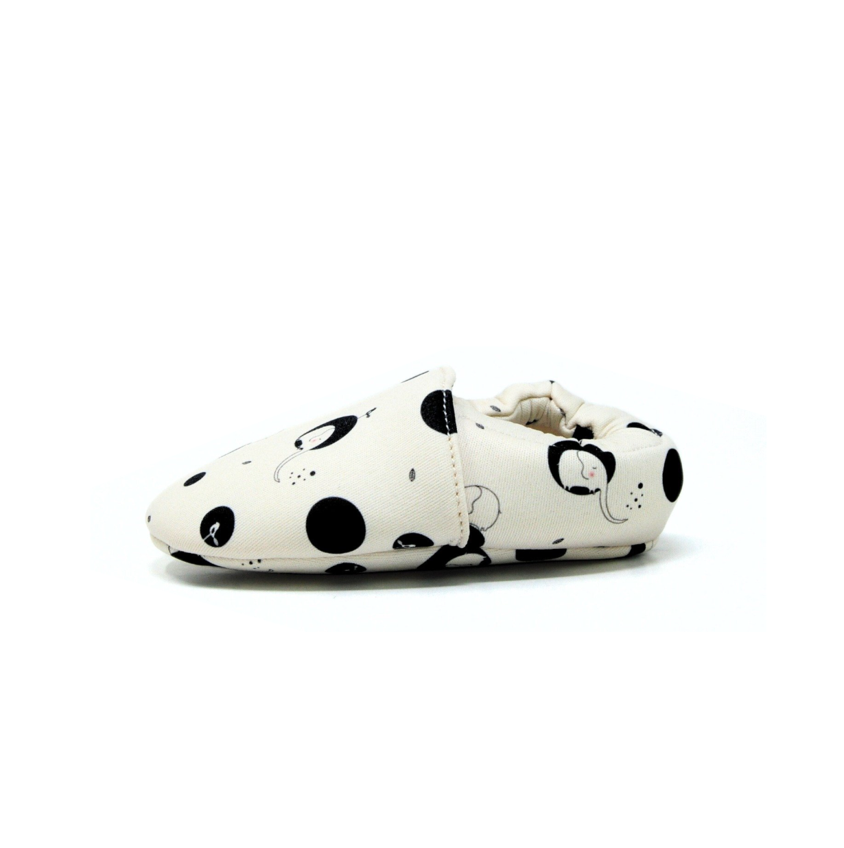 Elephant Cotton Baby Shoe - White