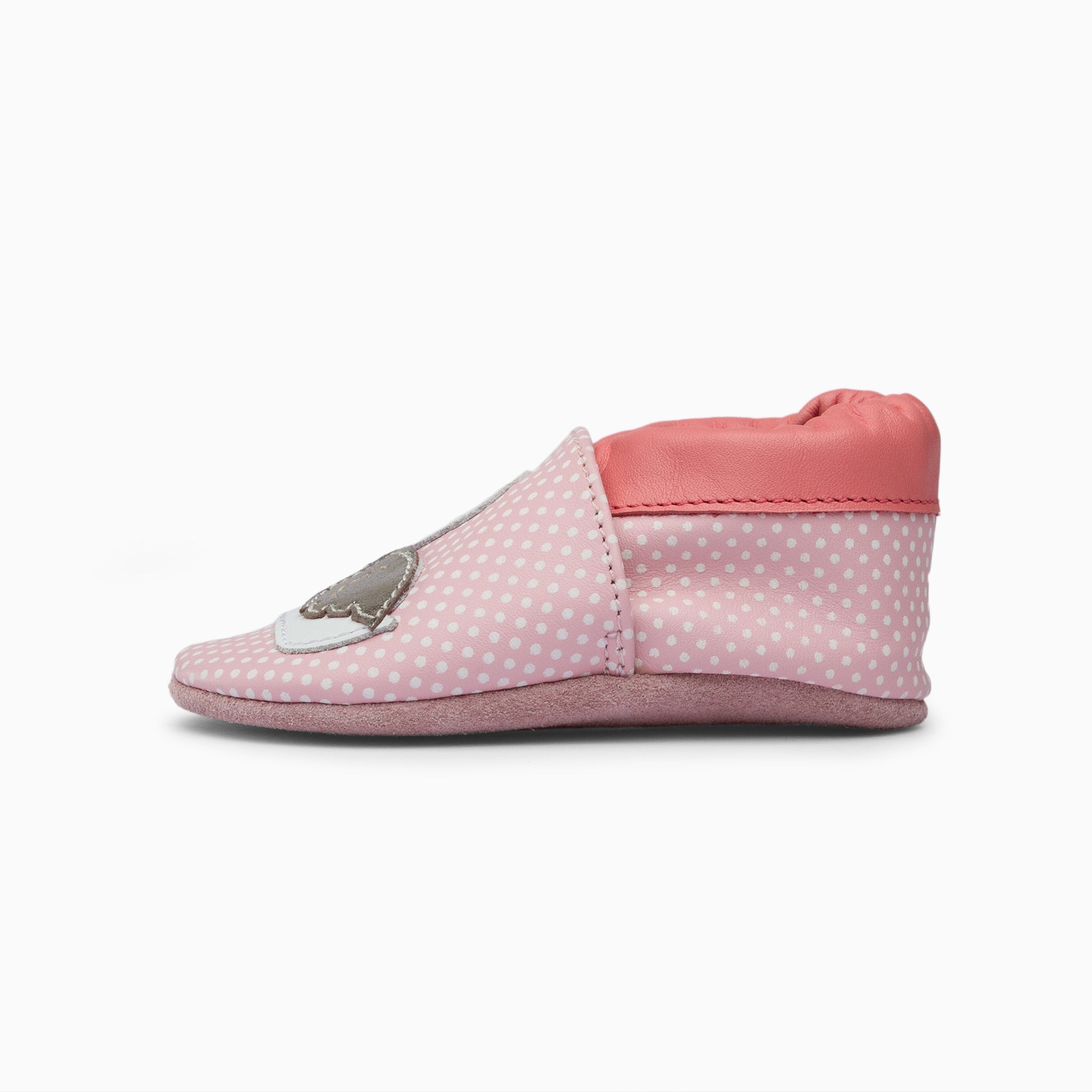 Swan Leather Baby Shoe - Pink