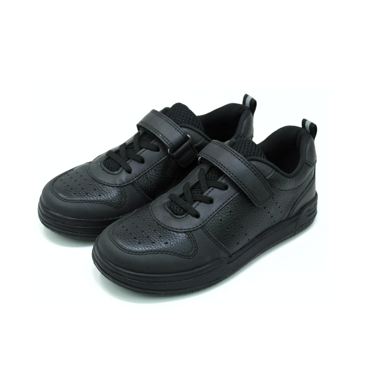 Single Strap Kids School Shoes - Black